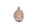 9ct Yellow Gold Oval Diamond Locket