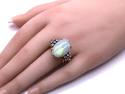 18ct Yellow Gold Opal & Diamond Ring