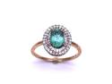 9ct Yellow Gold Emerald & Diamond Ring