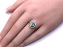9ct Yellow Gold Emerald & Diamond Ring