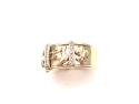 9ct Yellow Gold Diamond Lion Ring