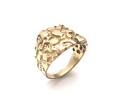 9ct Bark Effect Gents Ring