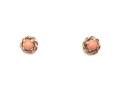 9ct Yellow Gold Coral Earrings 7mm