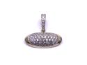 9ct Yellow Gold CZ Oval Pendant