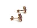 9ct Ruby & Diamond Cluster Earrings