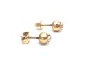 18ct Diamond Ball Stud Earrings 5mm