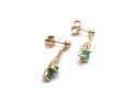 14ct Emerald Drop Stud Earrings