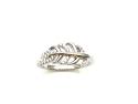 Silver CZ Leaf Ring