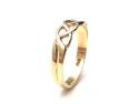 9ct Yellow Gold Plain Plaited Ring