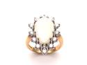 18ct Opal & Diamond Cluster Ring