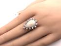 18ct Opal & Diamond Cluster Ring