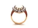 18ct Opal & Diamond Cluster Ring