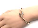 9ct Blue Topaz and Diamond Bangle