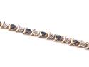 9ct Sapphire & Diamond Bracelet 7 1/2