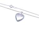 Silver Teddy Bear Heart Locket & Chain