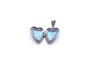 Silver Diamond Heart Locket