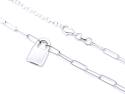 Silver Padlock Necklet 16-18 Inch