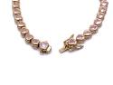 9ct Yellow Gold Pink CZ Heart Bracelet