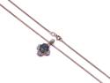 9ct Flourite & Diamond Pendant & Chain