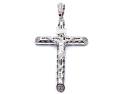 Silver CZ Crucifix Cross Pendant
