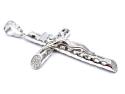 Silver CZ Crucifix Cross Pendant