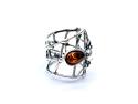 Silver Spider Web Ring