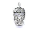 Silver Filigree Skull Pendant