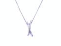 9ct White Gold Diamond Cross Style Pendant 0.20ct