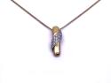 9ct Yellow Gold Diamond Pendant & Chain