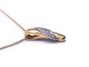 9ct Yellow Gold Diamond Pendant & Chain