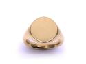 18ct Yellow Gold Plain Signet Ring