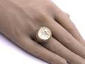 9ct Yellow Gold St George Coin Ring