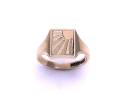 9ct Yellow Gold Engraved Signet Ring