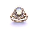 9ct Opal & Diamond Cluster Ring