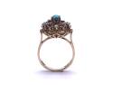 9ct Turquoise & Garnet Cluster Ring
