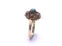 9ct Turquoise & Garnet Cluster Ring