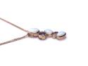 9ct Opal, Ruby & Diamond Pendant & Chain