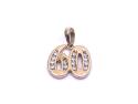 14ct Yellow Gold CZ '60' Pendant