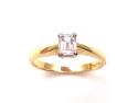18ct Emerald Cut Diamond Solitaire Ring