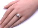 9ct Yellow Gold CZ Cluster Ring