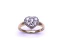 9ct Yellow Gold CZ Heart Cluster Ring