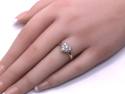 9ct Yellow Gold CZ Heart Cluster Ring