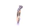 14ct Yellow Gold CZ Wishbone Ring