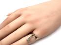 9ct Yellow Gold CZ Initial 'L' Ring