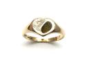 9ct Yellow Gold Heart Signet Ring