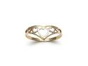 9ct Yellow Gold Heart Wishbone Ring