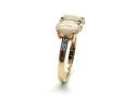9ct Yellow Gold CZ & Opal Ring