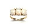 9ct Yellow Gold CZ & Opal Ring