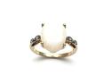 9ct Yellow Gold Opal & CZ Ring