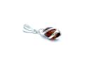 Silver Amber Swirl Pendant